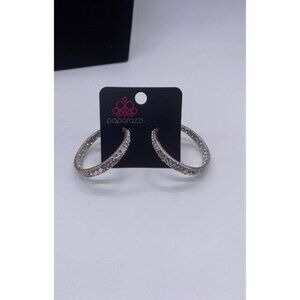 Glitzy By Association-White Earrings - item 46